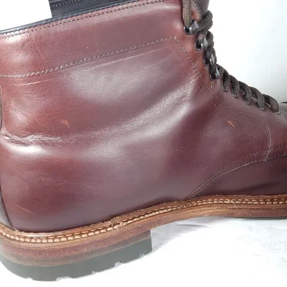 Alden Men's US 11,5B/D Brown Chromexel Leather LaceUp Cap Toe Ankle Jumper Boots - Picture 16 of 16